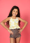Youth Peplum Top | Yellow Meadow - Kortni Jeane