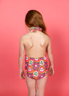 Girls One-Piece Swimsuit - Psychedelic Flower