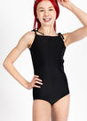 Teen Girl One-Piece Swimsuit - Black