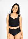 Crop Top Swimsuit - Black