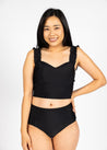 High-Waisted Swimsuit Bottom - Black