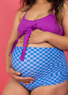 Maternity Bottoms | Blue Checkered - Kortni Jeane