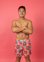 Mens Swimsuit - Trunks - Psychedelic Flower