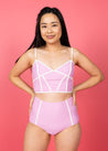 Crop Top Swimsuit - Ultimate Pink