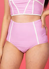 High-Waisted Swimsuit Bottom - Ultimate Pink