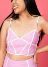 Crop Top Swimsuit - Ultimate Pink