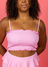 Crop Top Swimsuit - Ultimate Pink