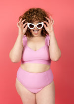 High-Waisted Swimsuit Bottom - Ultimate Pink