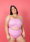 Crop Top Swimsuit - Ultimate Pink