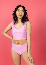 High-Waisted Swimsuit Bottom - Ultimate Pink