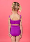 Mini Oversized Ruffle Top | Ribbed Purple - Kortni Jeane
