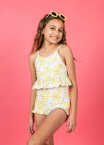 Youth Peplum Top | Yellow Meadow - Kortni Jeane