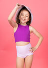 Mini Racer Back Top | Ribbed Purple - Kortni Jeane