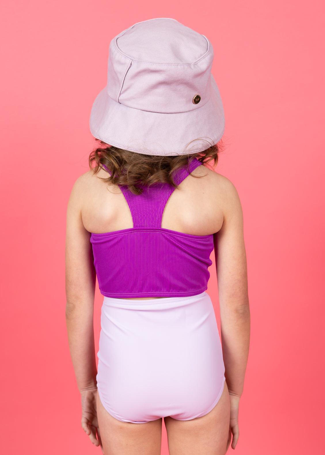 Mini Racer Back Top | Ribbed Purple - Kortni Jeane