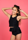 Teen Girl High-Waisted Swimsuit Bottoms - Black