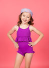 Mini All Ruffled Up Bottoms | Ribbed Purple - Kortni Jeane