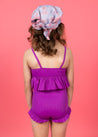 Mini All Ruffled Up Bottoms | Ribbed Purple - Kortni Jeane