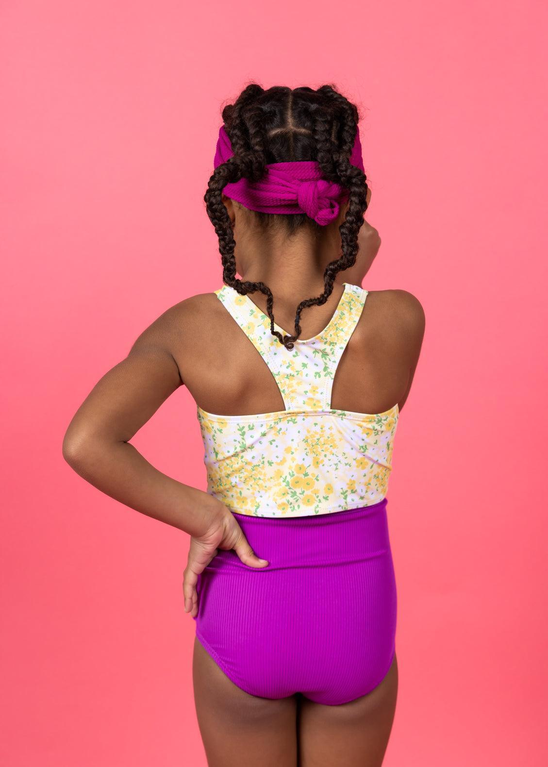 Mini Racer Back Top | Yellow Meadow - Kortni Jeane