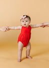 Baby Girl One-Piece Swimsuit - Lipstick Red