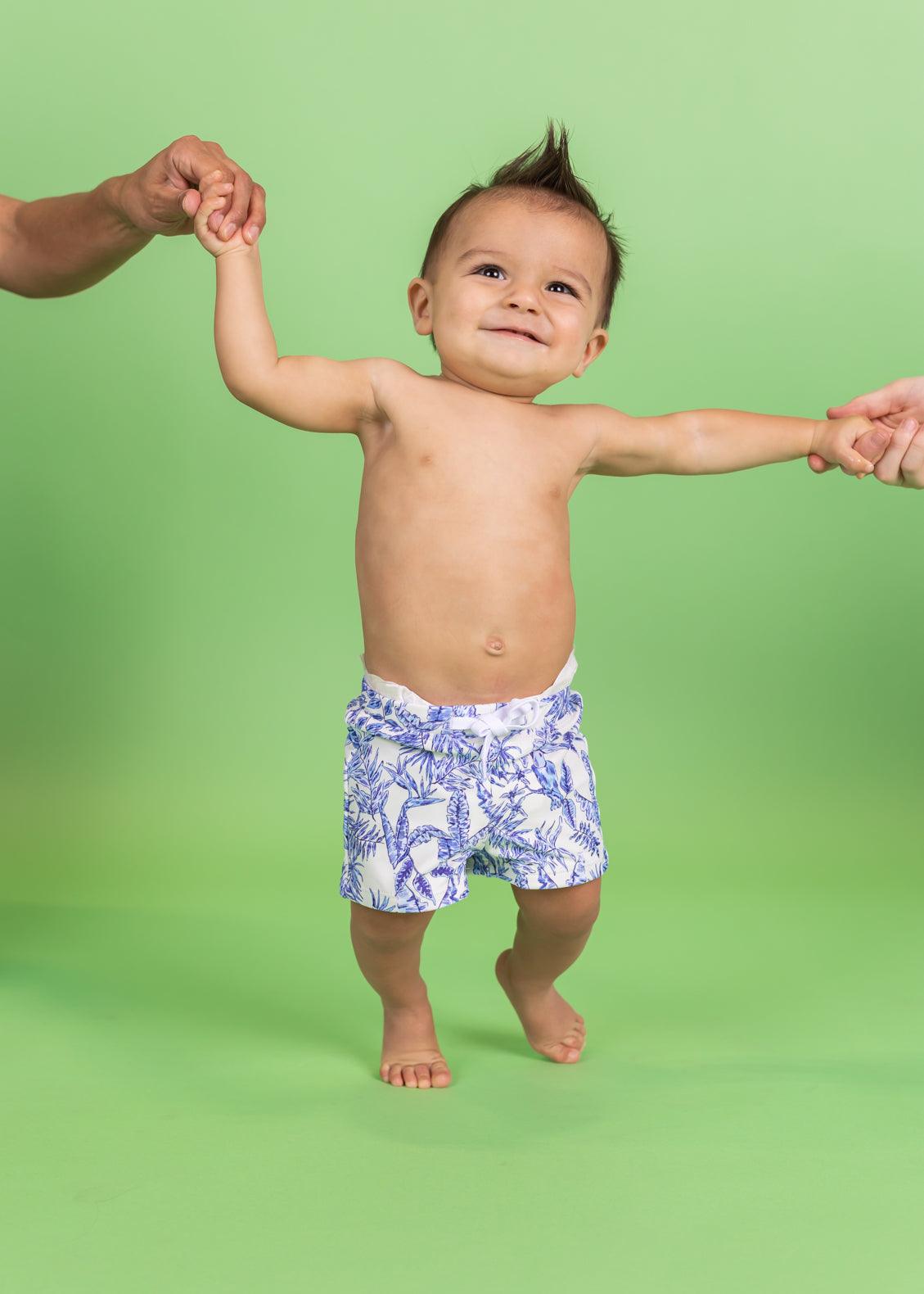 Baby Boy Swimsuit - Shorts - In The Tropics