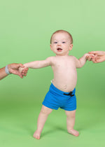 Baby Boy Swimsuit - Shorts - Ribbed Electric Blue