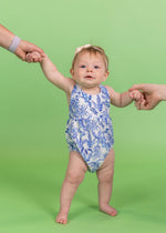 Image ALT Text: Baby Girl One-Piece Swimsuit - In The Tropics