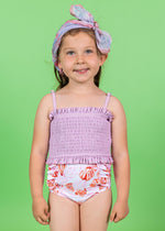Girls Crop Top Swimsuit - Just Lilac