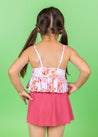 Girls High-Waisted Swimsuit Bottoms - Skirt - Ribbed Roseate