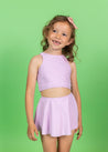 Girls Crop Top Swimsuit - Just Lilac