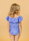 Girls Crop Top Swimsuit - Elegant Floral
