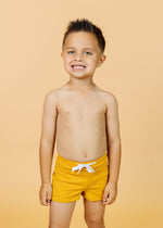 Boys Swimsuit - Shorts - Ribbed Golden