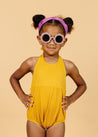 Girls One-Piece Swimsuit - Ribbed Golden