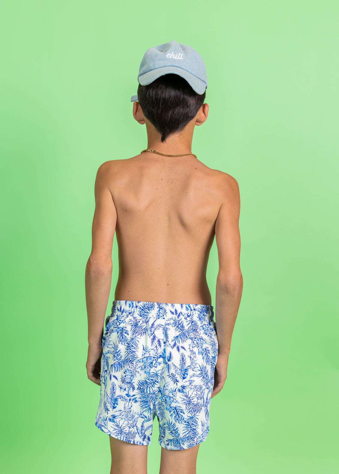 Teen Boy Swimsuit - Shorts - In The Tropics