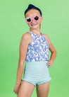 Teen Girl Crop Top Swimsuit - In The Tropics