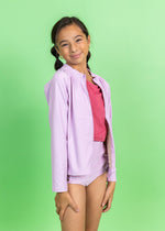 Teen Girl/Boy Swimsuit Rashguard Top - Just Lilac