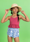 Teen Girl High-Waisted Swimsuit Bottoms - Skirt - In The Tropics