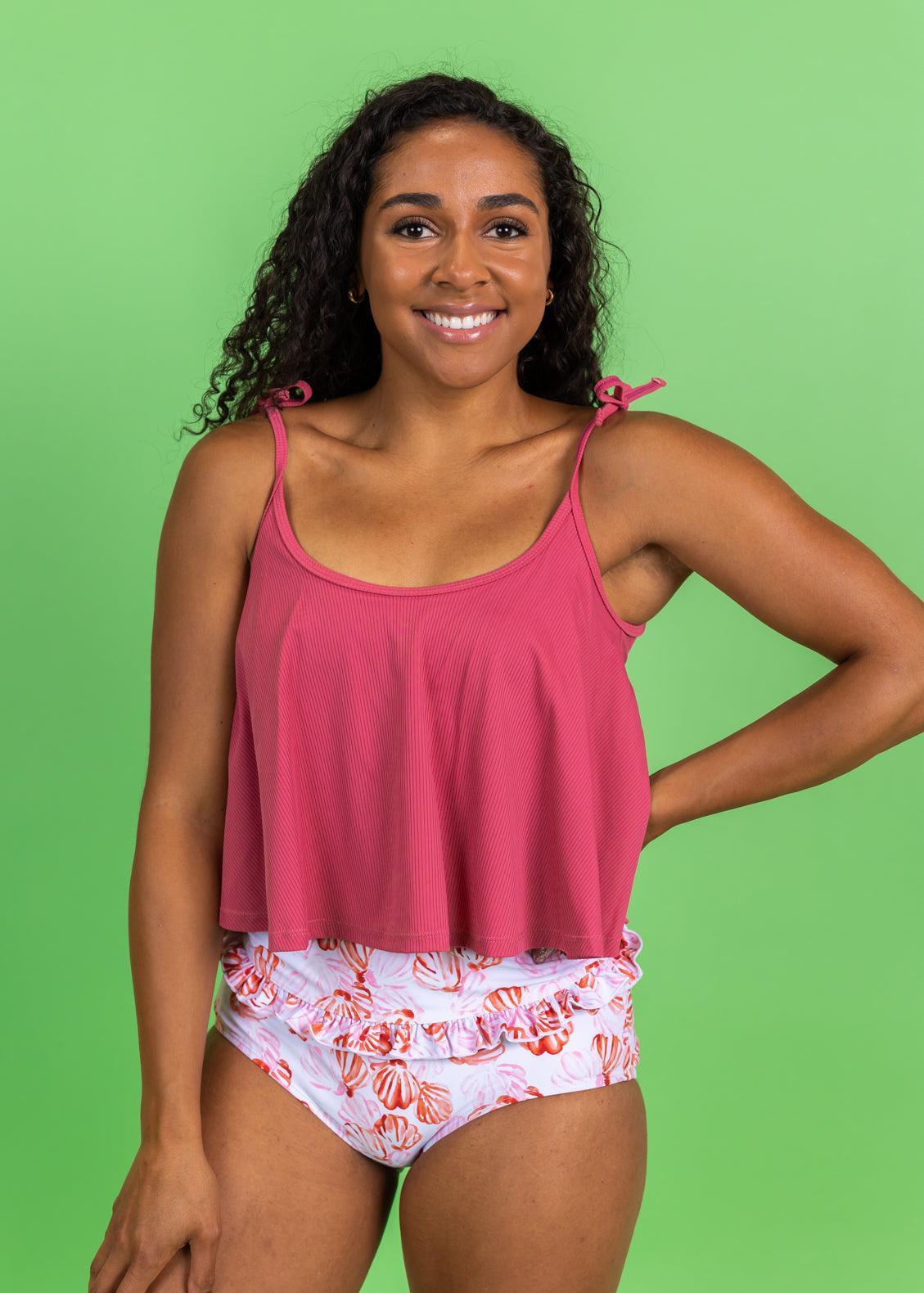 High-Waisted Swimsuit Bottom - Painted Clams