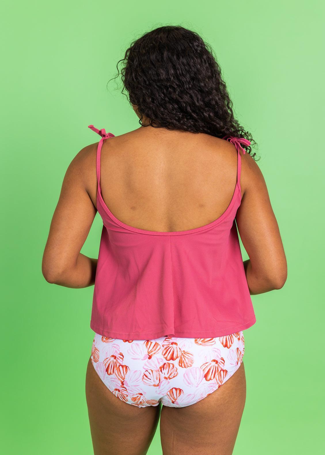 High-Waisted Swimsuit Bottom - Painted Clams