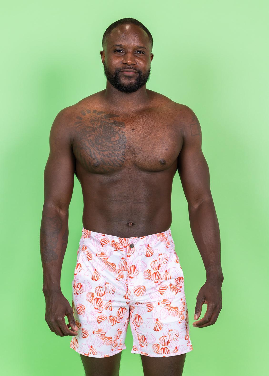 Mens Swimsuit - Shorts - Painted Clams