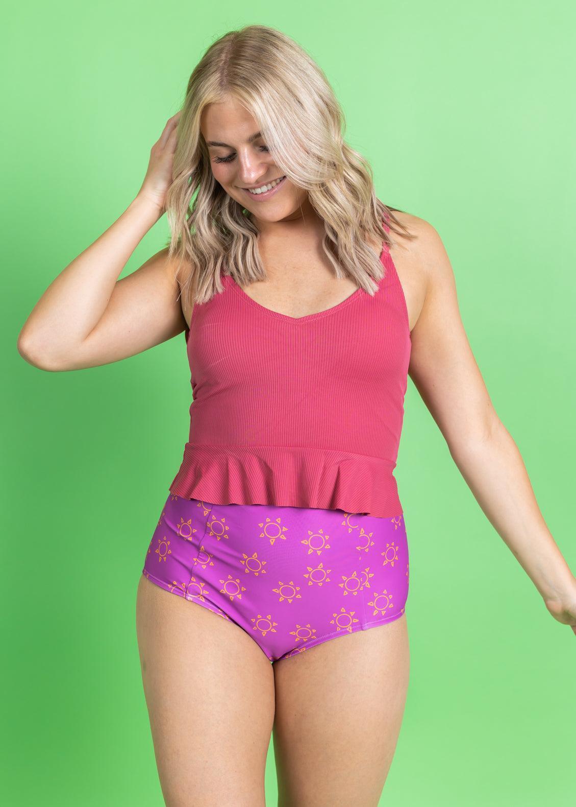 High-Waisted Swimsuit Bottom - Suns