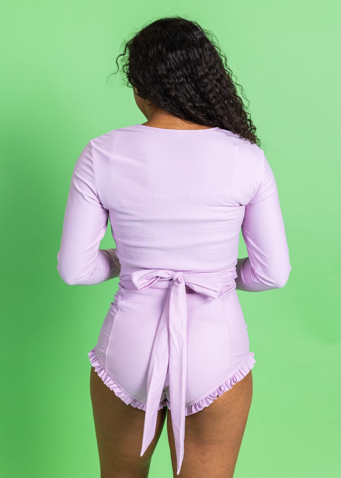 High-Waisted Swimsuit Bottom - Just Lilac