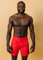 Mens Swimsuit - Shorts - Lipstick Red