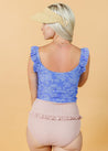 High-Waisted Swimsuit Bottom - Ribbed Light Mauve