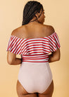 High-Waisted Swimsuit Bottom - Ribbed Light Mauve