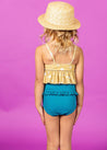 Mini Mid-Ruffle Bottoms | Ribbed Tide Pool Blue - Kortni Jeane