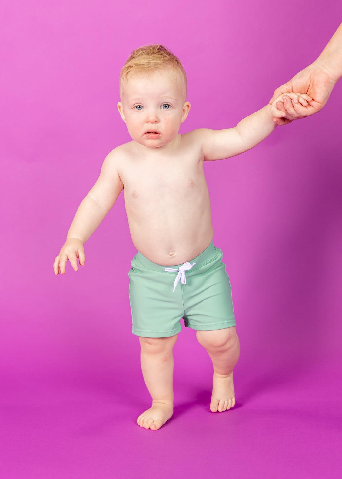 Baby Boy Swimsuit - Shorts - Jade Green