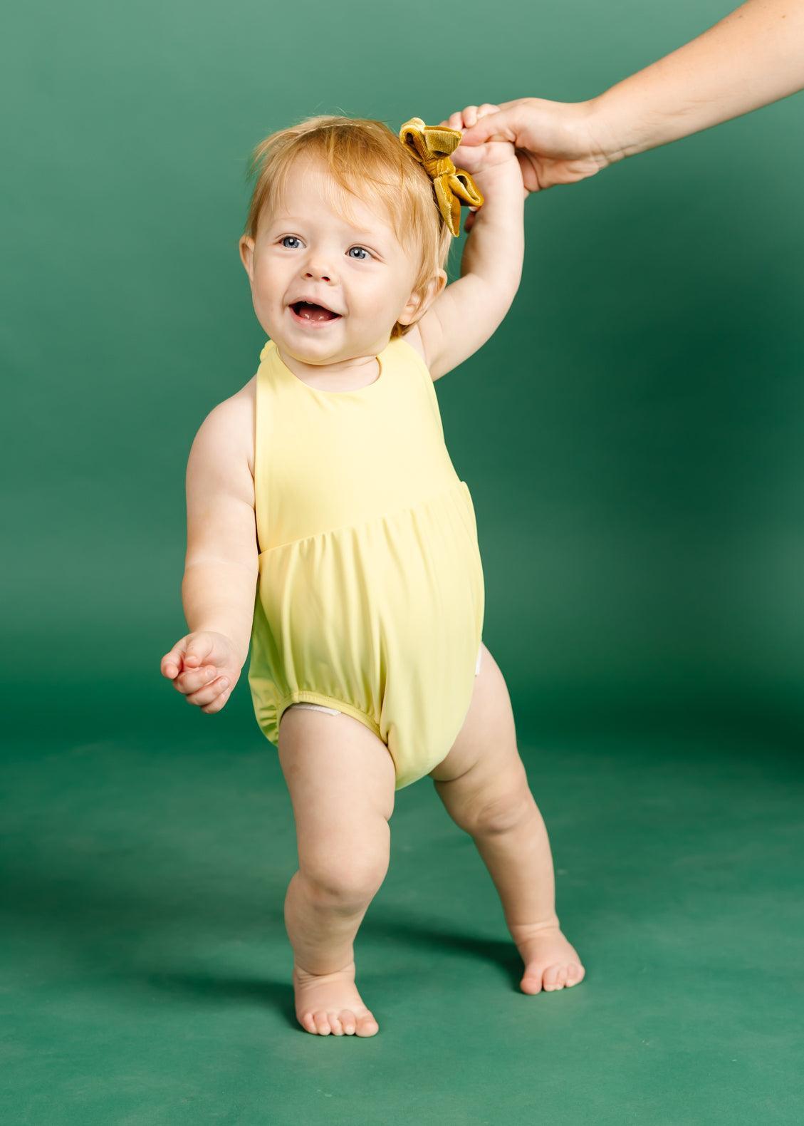 Baby girl deals yellow swimsuit