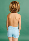 Boys Swimsuit - Shorts  - Ribbed Fresh Blue