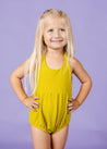 Girls One-Piece Swimsuit - Waffled Pear