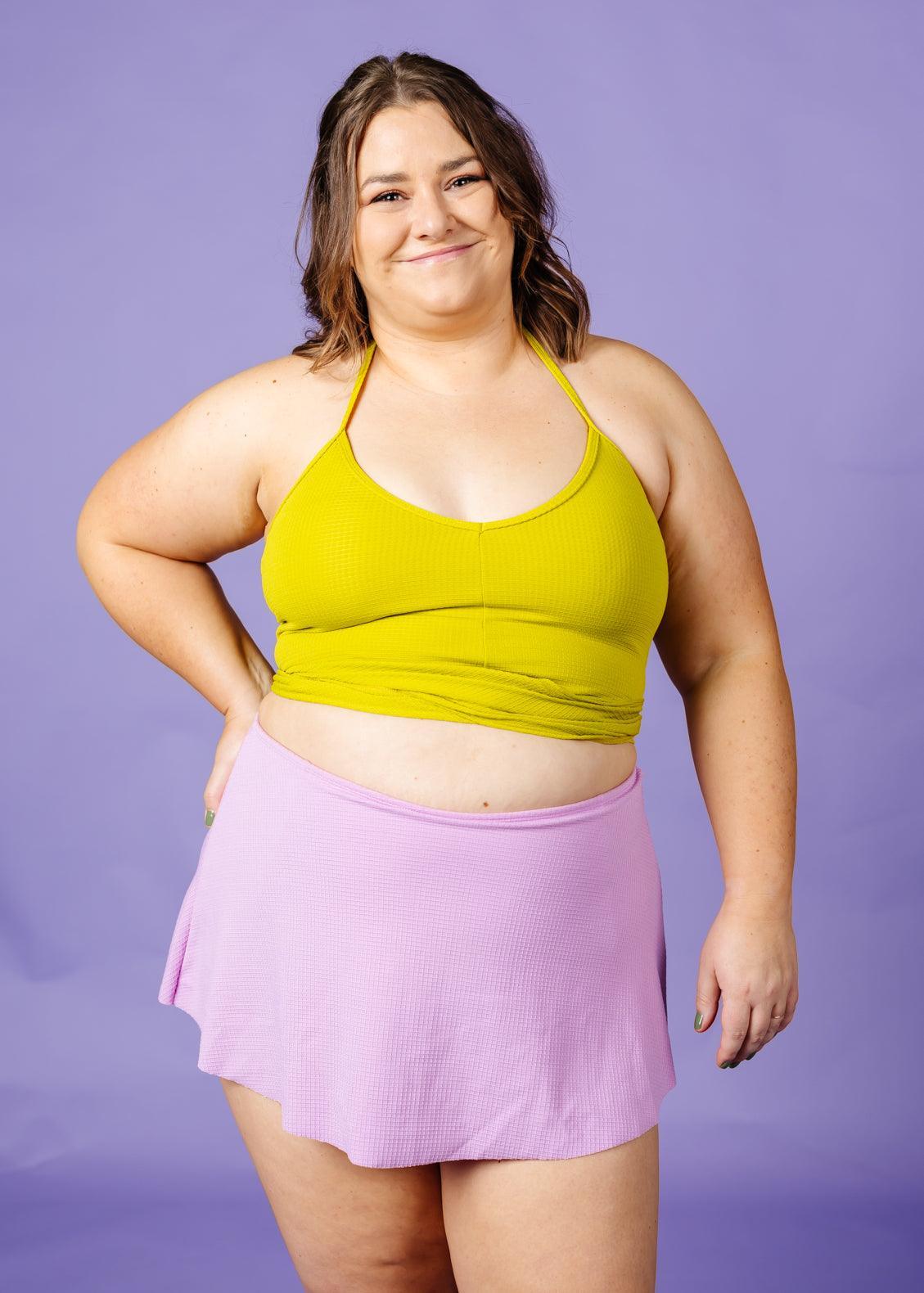 Crop Top Swimsuit - Waffled Pear